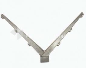 Barbed wire outrigger arm, aluminium