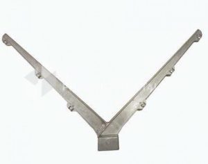 Bagnet do drutu kolczastego 60x40 mm aluminiowy